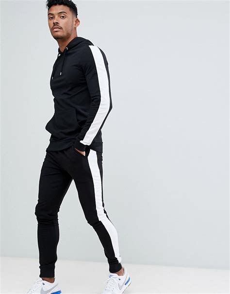 schwarzer adidas hoodie mit seitenstreifen|Adidas Jogginghose Mit Seitenstreifen .